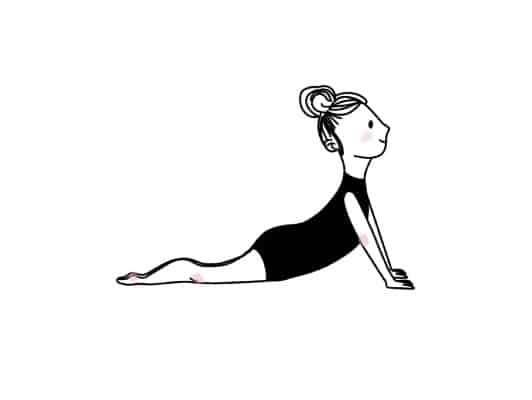 Postura de yoga para niños: cobra