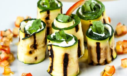 Rollitos de calabacín rellenos de espinacas y ricota