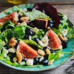Ensalada de higos con ricota y espinacas