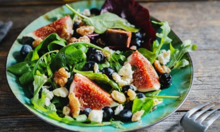 Ensalada de higos con ricota y espinacas